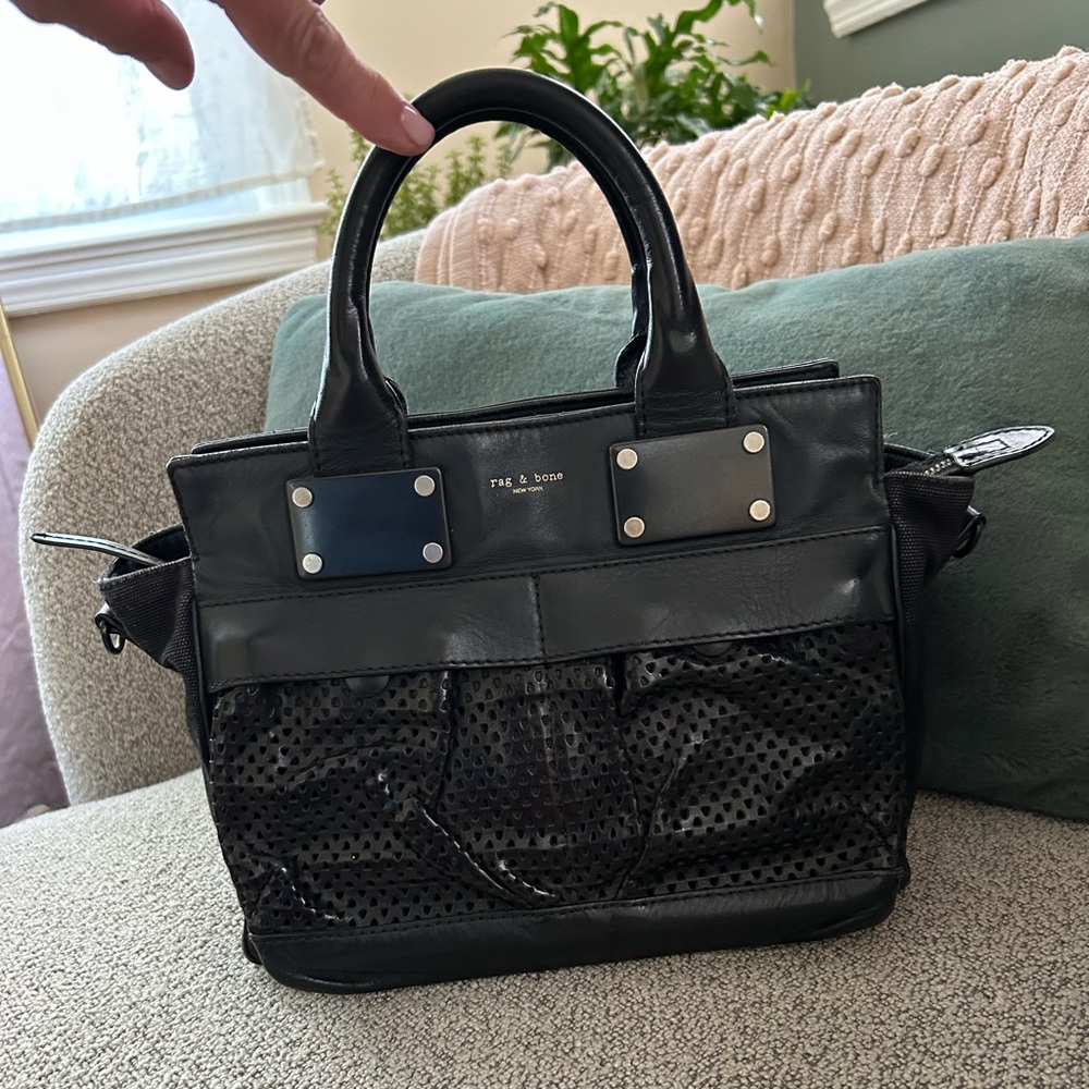 Rag & Bone Black Mesh Satchel